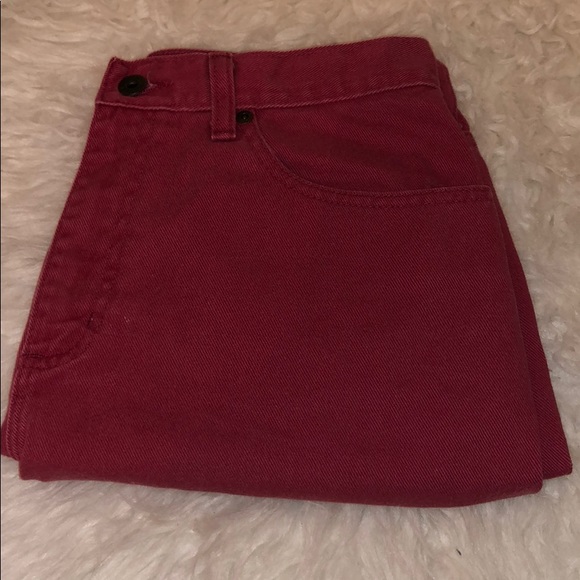 ll bean red denim shorts NWOT - Picture 2 of 5